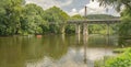 Canoeing on the James River Royalty Free Stock Photo